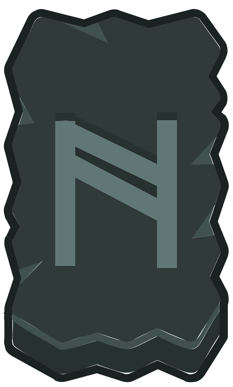 Black rough rectangle outlined rune