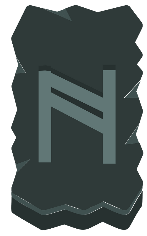 Black rough rectangle rune