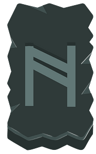 Black rough rectangle rune
