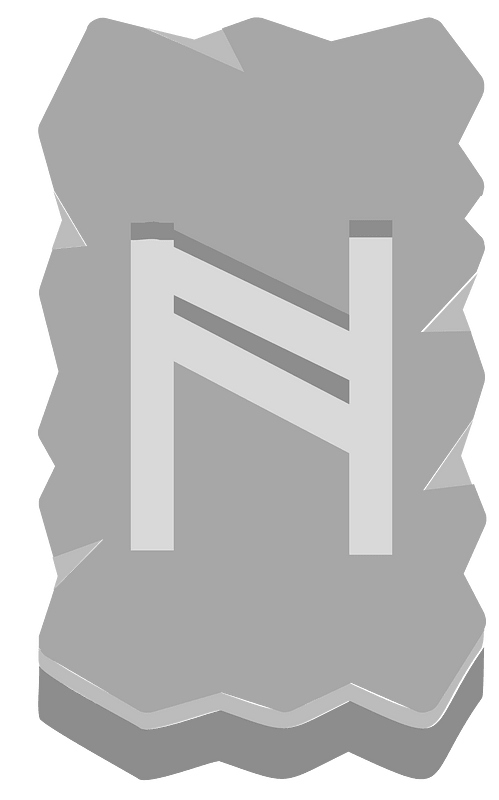 Grey rough rectangle rune