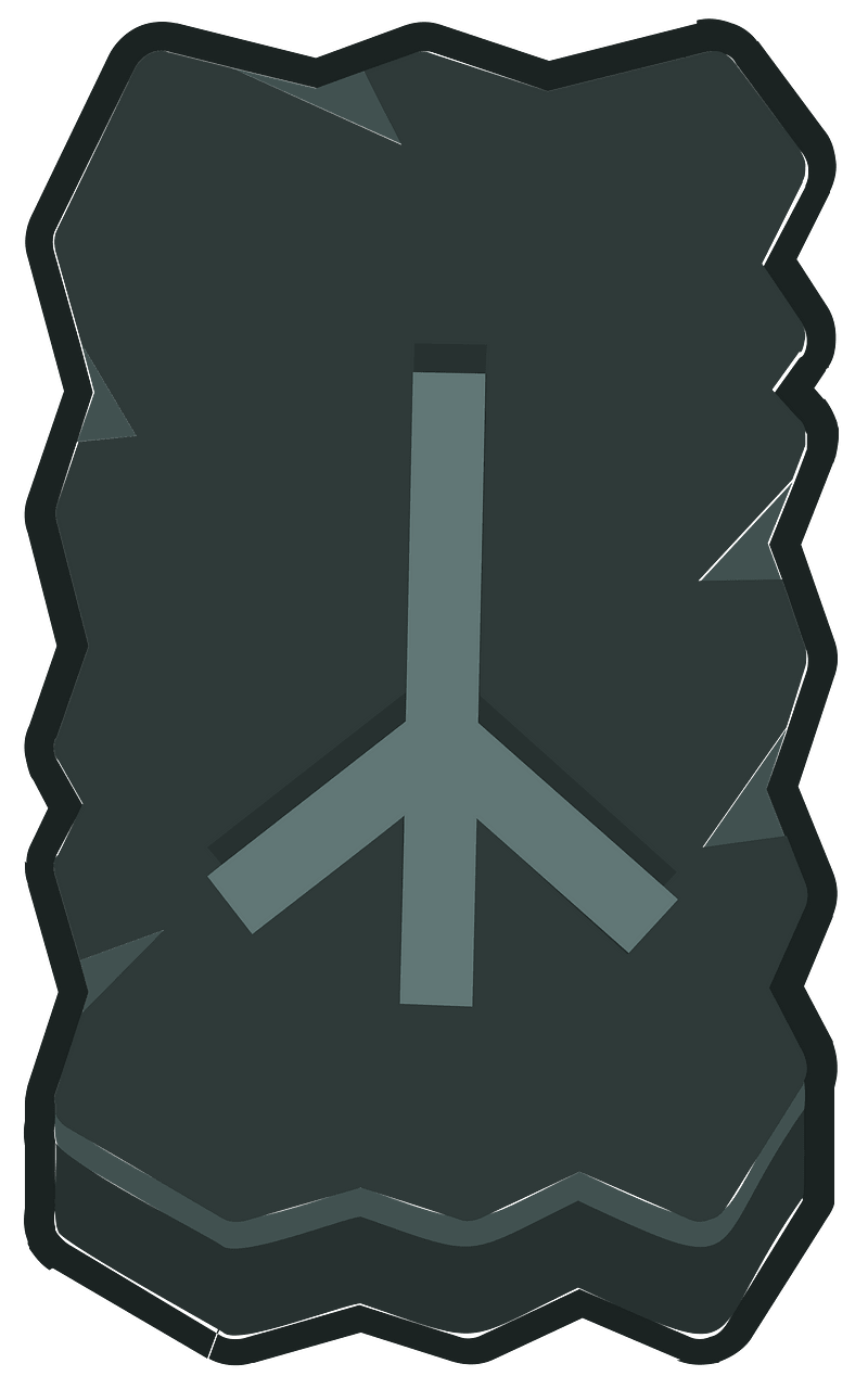 Black rough rectangle outlined rune