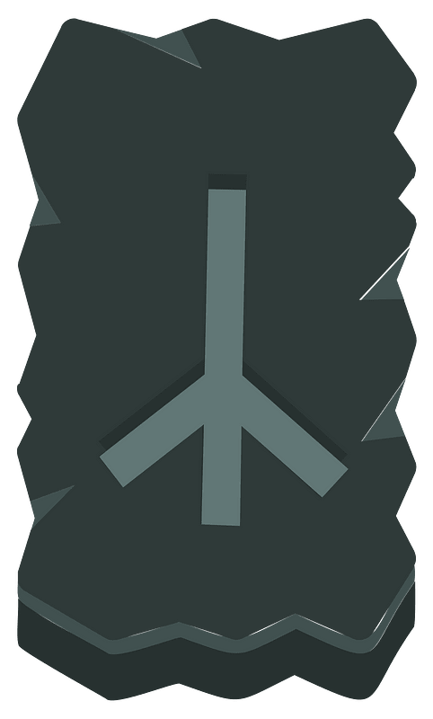 Black rough rectangle rune