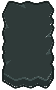 Black rough rectangle outlined rune
