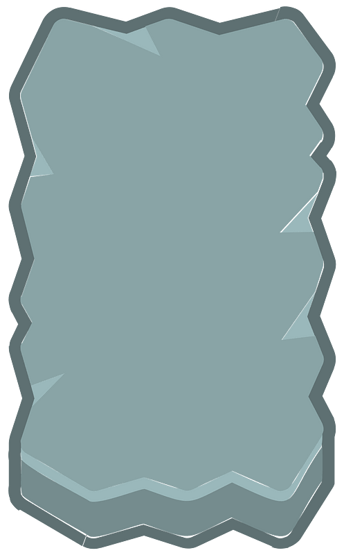 Blue rough rectangle outlined rune