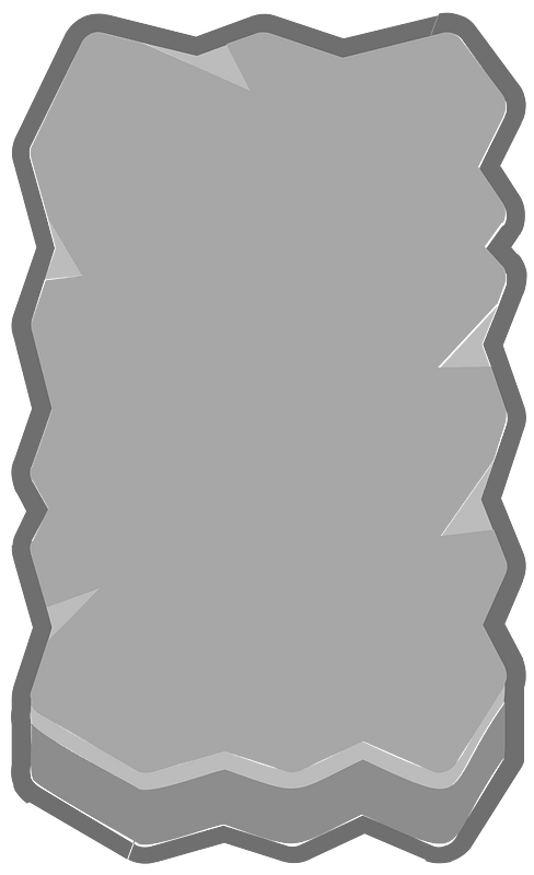 Grey rough rectangle outlined rune