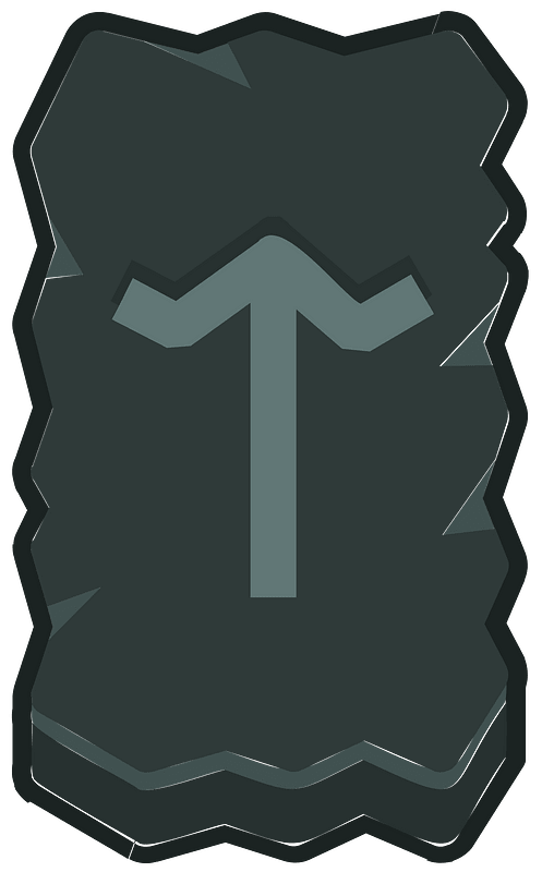 Black rough rectangle outlined rune