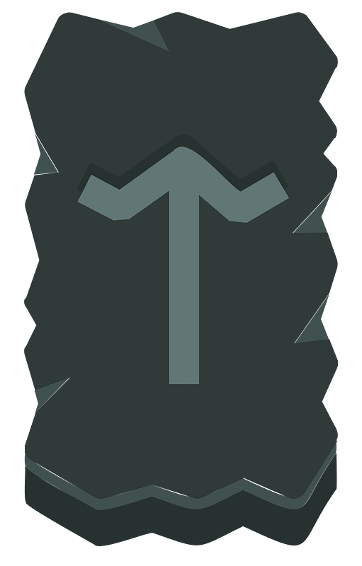 Black rough rectangle rune