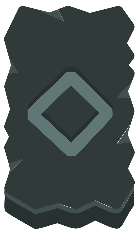 Black rough rectangle rune