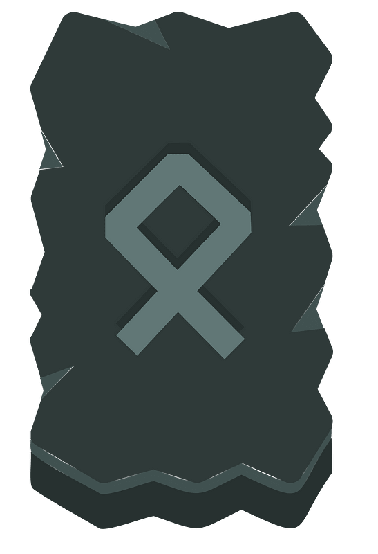 Black rough rectangle rune
