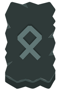 Black rough rectangle rune