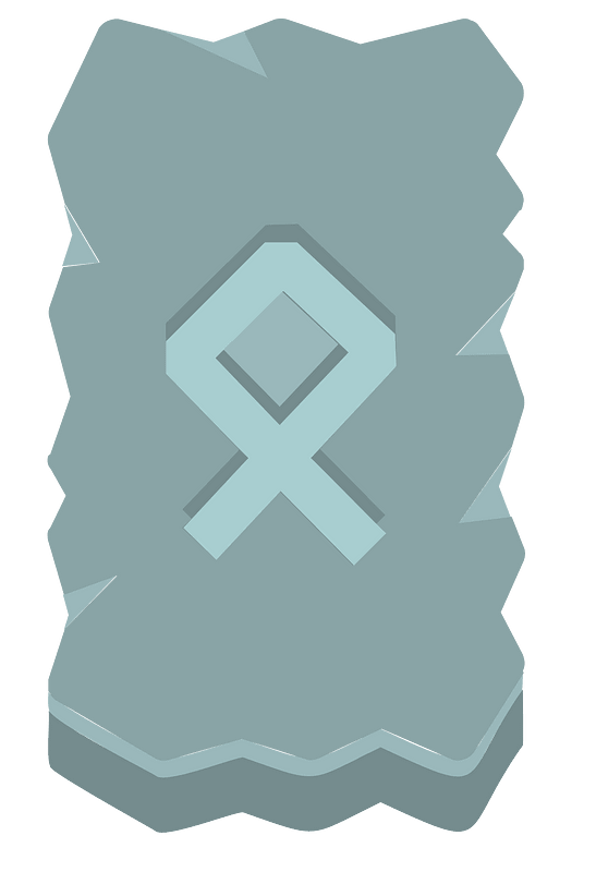 Blue rough rectangle rune