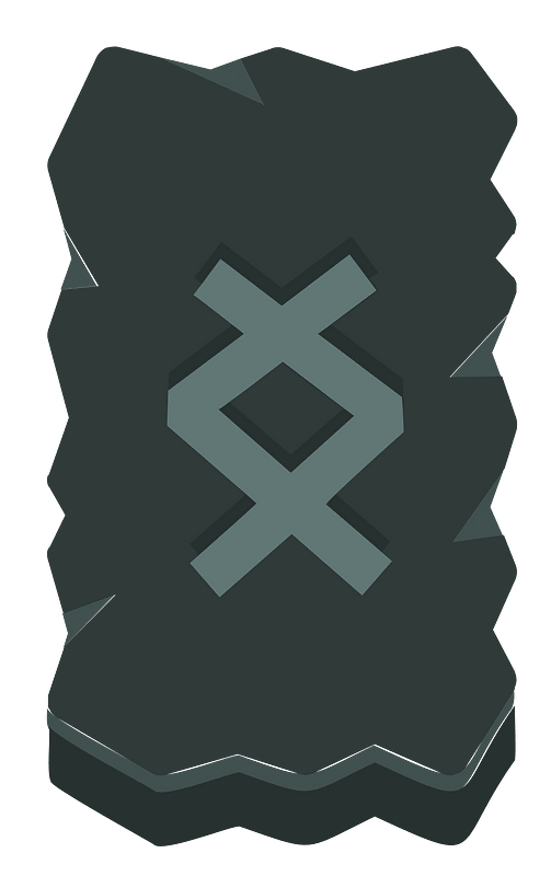Black rough rectangle rune