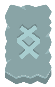 Blue rough rectangle rune