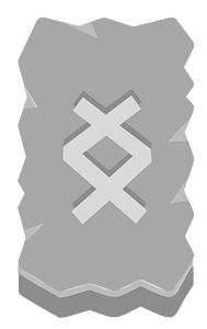 Grey rough rectangle rune