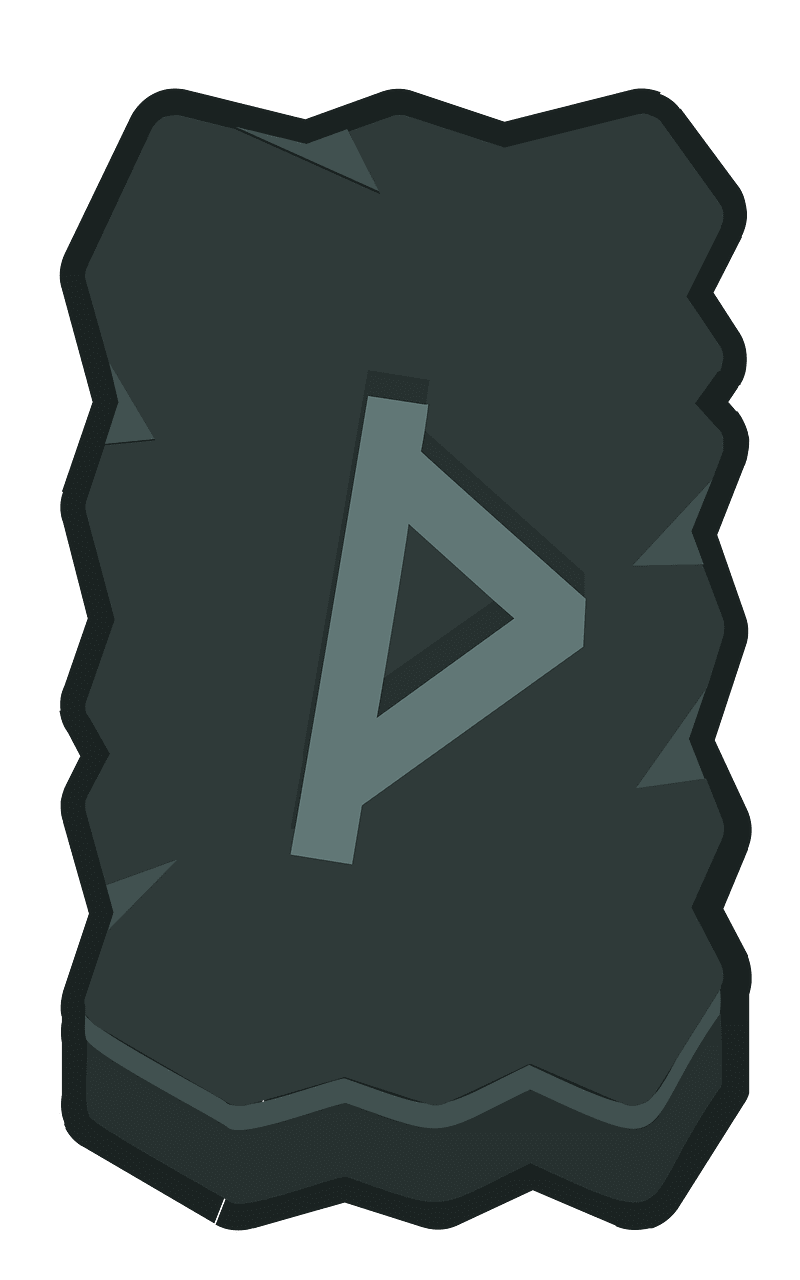 Black rough rectangle outlined rune