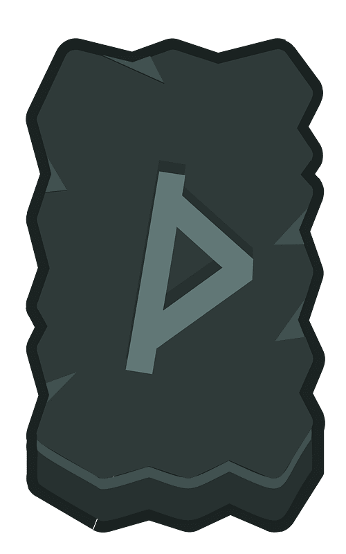 Black rough rectangle outlined rune