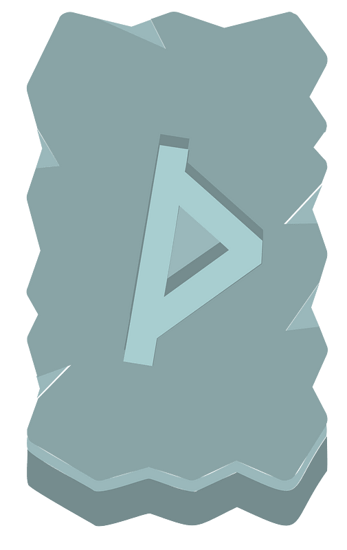 Blue rough rectangle rune