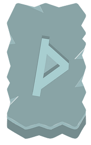 Blue rough rectangle rune
