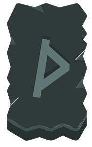 Black rough rectangle rune