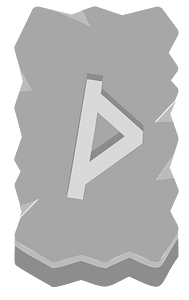 Grey rough rectangle rune