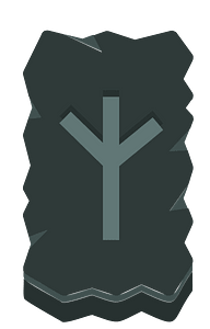 Black rough rectangle rune