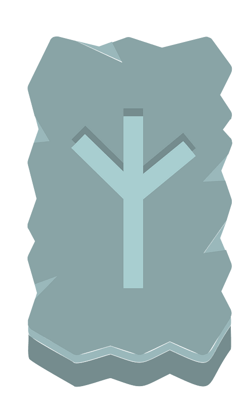 Blue rough rectangle rune