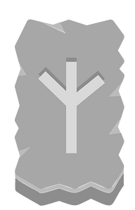 Grey rough rectangle rune