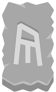 Grey rough rectangle rune