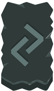 Black rough rectangle rune