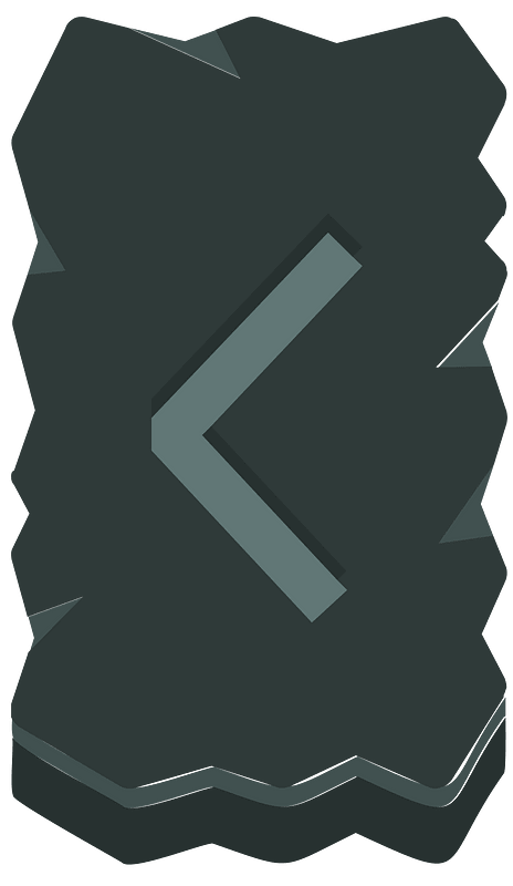 Black rough rectangle rune