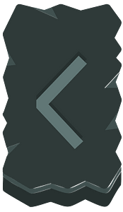 Black rough rectangle rune