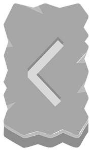 Grey rough rectangle rune
