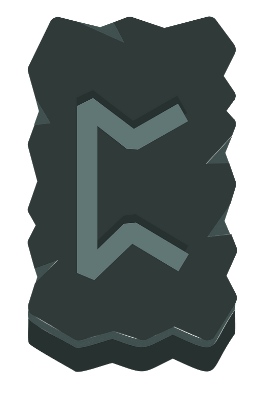 Black rough rectangle rune