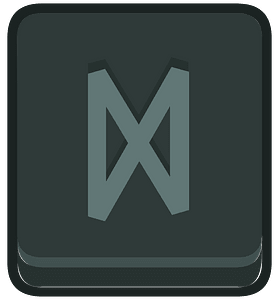 Black square outlined runes