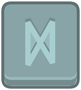 Blue square outlined runes