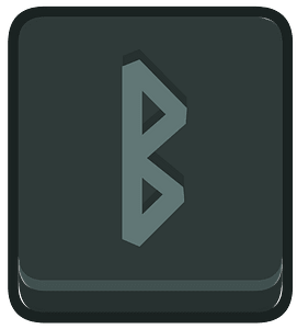 Black square outlined runes