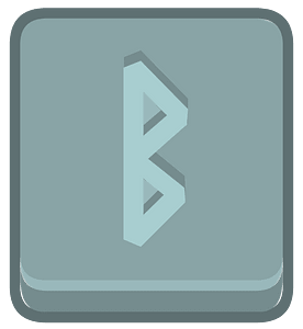 Blue square outlined runes