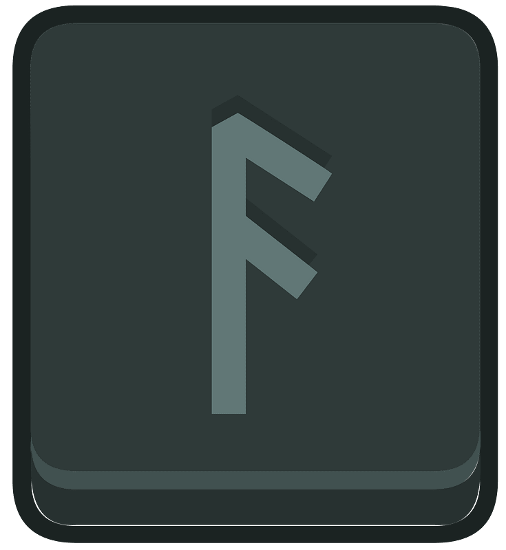 Black square outlined runes