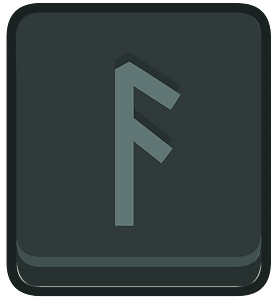 Black square outlined runes