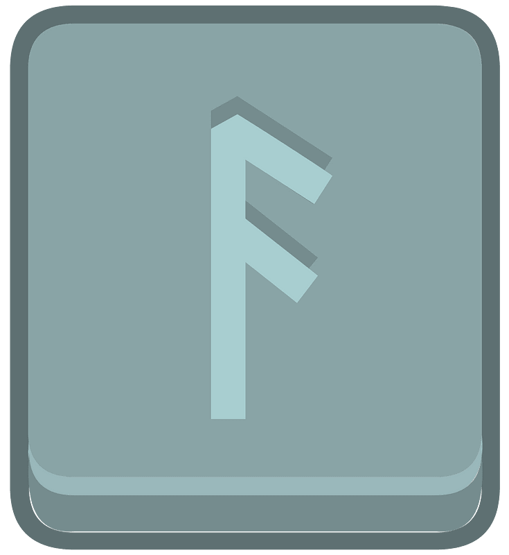 Blue square outlined runes