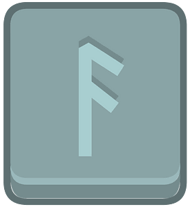 Blue square outlined runes