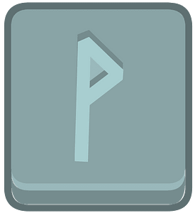 Blue square outlined runes