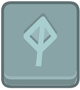Blue square outlined runes