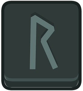 Black square outlined runes