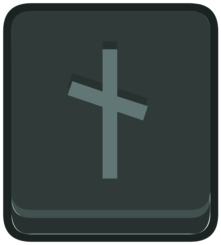 Black square outlined runes