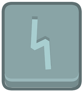 Blue square outlined runes