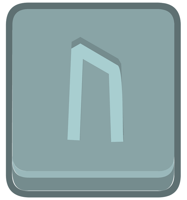 Blue square outlined runes