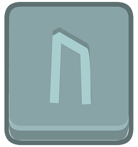 Blue square outlined runes