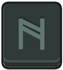 Black square outlined runes
