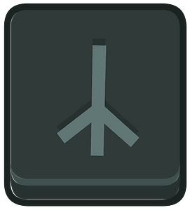 Black square outlined runes